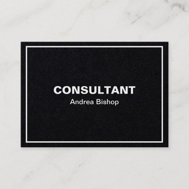 Cartão de visita Clássico de Quadro Limpo simples (Frente)