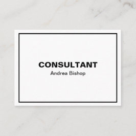 Cartão De Visita Clássico de Quadro Limpo Simples