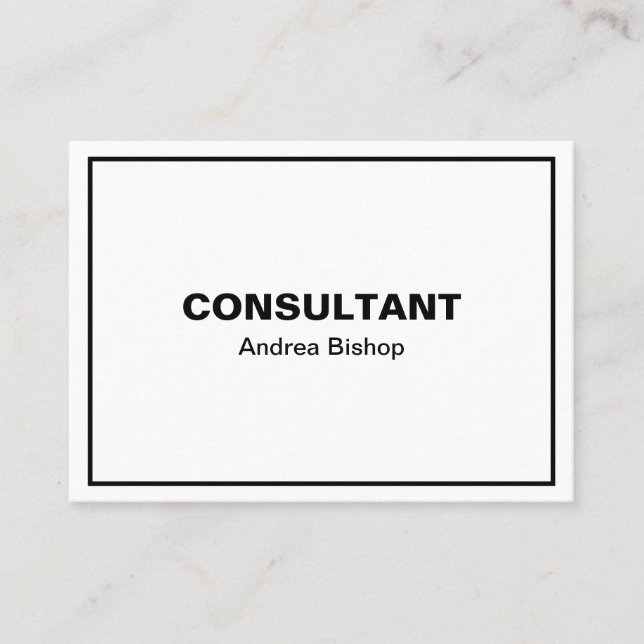 Cartão De Visita Clássico de Quadro Limpo Simples (Frente)