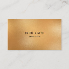 Cartão De Visita Clássico Dourado do falso, simples, frente e verso