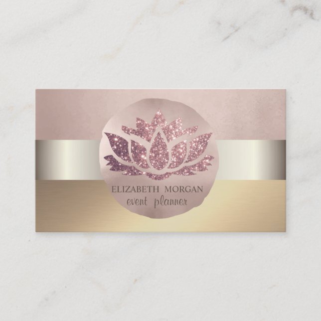 Cartão De Visita Clássico Elegante Moderno,Largura Lenta,Rosa Doura (Frente)