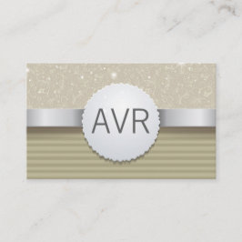 Cartão De Visita Clássico Moderno Luxo Sparkle dourado branco