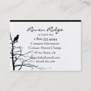 Cartão De Visita Clássico Negro Raven Ridge Natureza Personalizada
