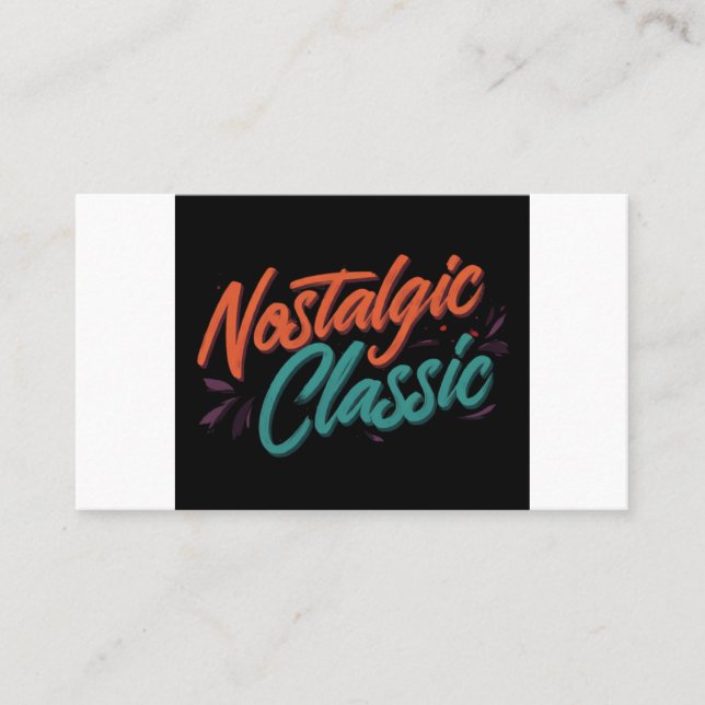 Cartão De Visita Clássico nostálgico (Frente)