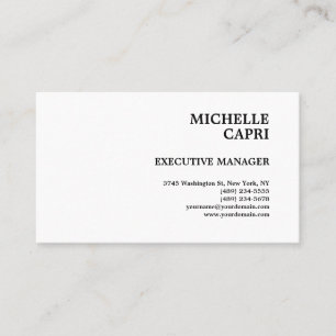 Cartão De Visita Clássico Simples Contemporâneo Minimalista Simples