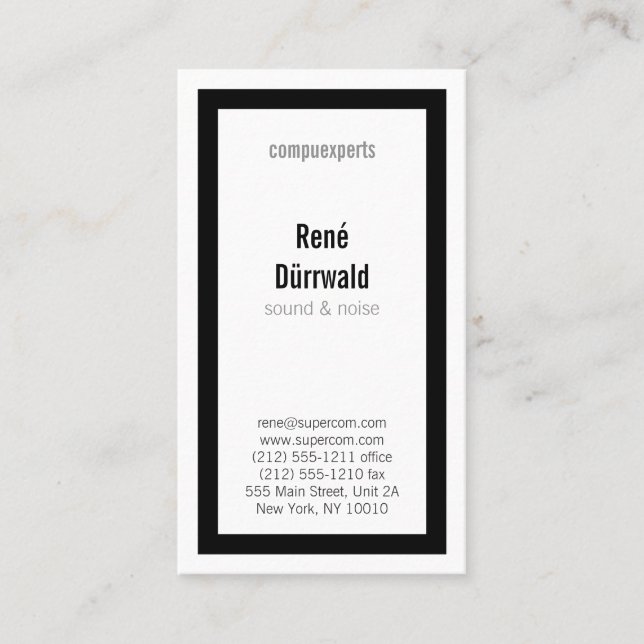 Cartão De Visita Clássicos em BW (Frente)