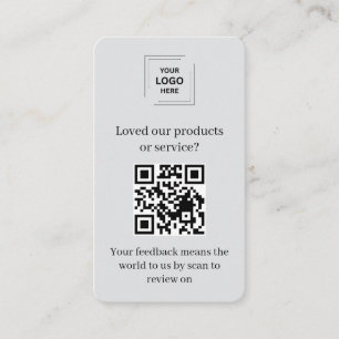 Cartão De Visita Classificação do Cliente Código QR Estilo Empresar