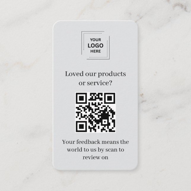 Cartão De Visita Classificação do Cliente Código QR Estilo Empresar (Frente)