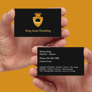 Cartão De Visita Classy Auto Detailing Tema King Crown