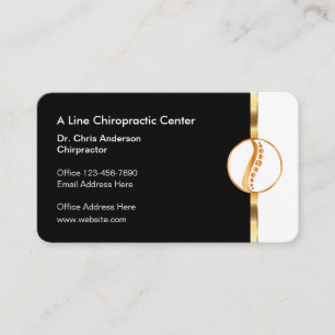 Cartão De Visita Classy Chiropractor Office Spine Center