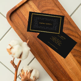 Cartão De Visita Classy Dark Animal Print Professional