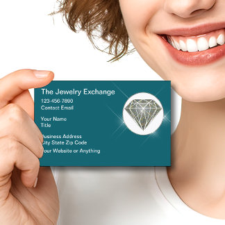 Cartão De Visita Classy Glitzy Jewelry Store Bling Business Cards