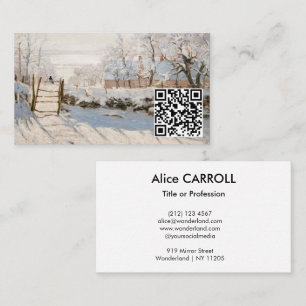 Cartão De Visita Claude Monet - A Pega - Código QR