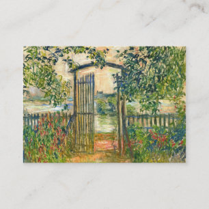 Cartão De Visita Claude Monet: A porta de jardim em Vetheuil
