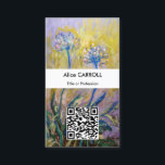 Cartão De Visita Claude Monet - Agapanthus - Código QR<br><div class="desc">Agapanthus,  close-up (Les Agapanthes) - Claude Monet,  1914-1917</div>
