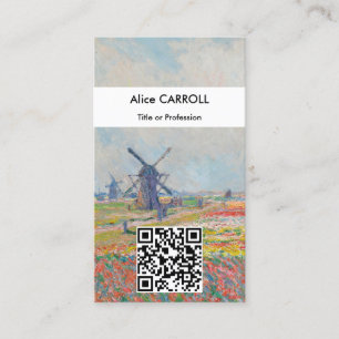 Cartão De Visita Claude Monet - Campos Tulip, Haia - Código QR