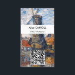 Cartão De Visita Claude Monet - Moinho de vento, Amesterdã - Código<br><div class="desc">O moinho de vento no Gracht Onbekende,  Amsterdã - Claude Monet,  Oil on Canvas,  1874</div>