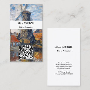 Cartão De Visita Claude Monet - Moinho de vento, Amsterdã - Código 