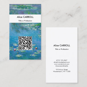 Cartão De Visita Claude Monet - Nenúfares 1906 - Código QR
