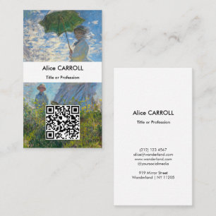 Cartão De Visita Claude Monet - O Passeio - Código QR