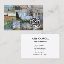 Cartão De Visita Claude Monet - Patchwork - Masterworks - Código QR