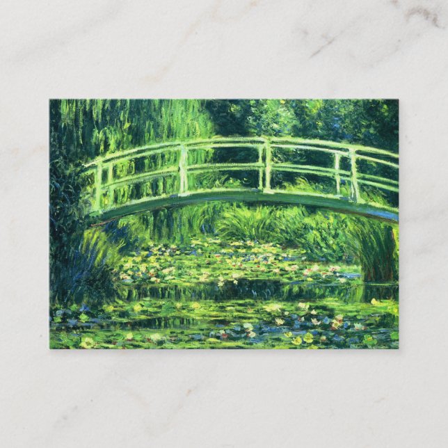 Cartão De Visita Claude Monet: Ponte sobre uma lagoa de lírios de (Frente)