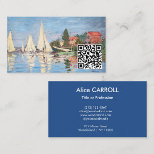 Cartão De Visita Claude Monet - Regattas na Argentina - Código QR