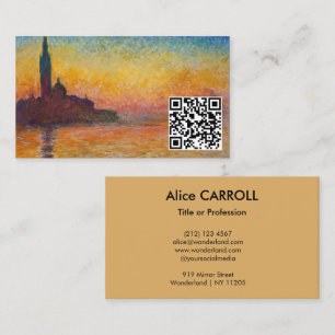 Cartão De Visita Claude Monet - San Giorgio Maggiore Dusk - Código 
