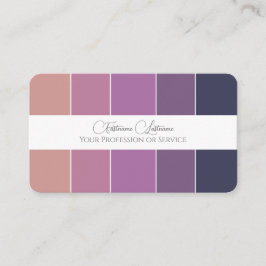 Cartão De Visita Cláusula de cor violeta elegante QR-Code