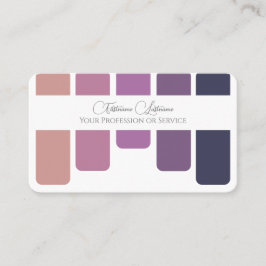 Cartão De Visita Cláusula de cor violeta elegante QR-Code