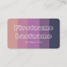 Cartão De Visita Cláusula de cor violeta elegante QR-Code