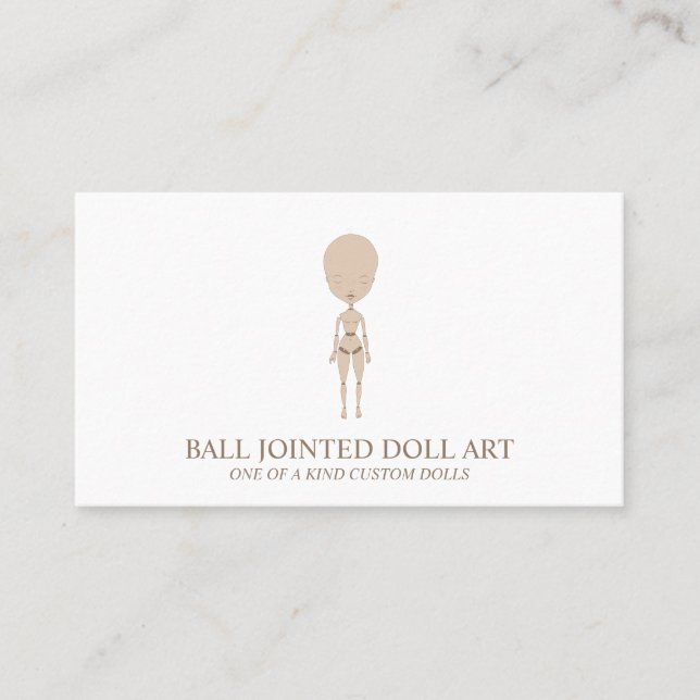 Cartão De Visita Clay Doll Maker Artista Bjd Ooak (Frente)
