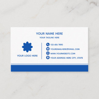 Cartão De Visita Clean Blue Stripe Business Card