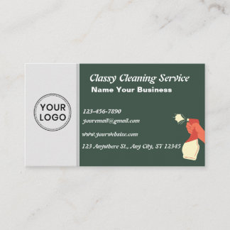 Cartão De Visita Cleaning Service Business Card - Personal Logo