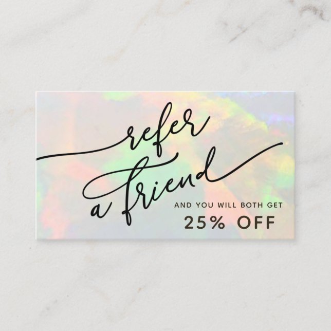 Cartão De Visita clear opal consultar um amigo (Frente)