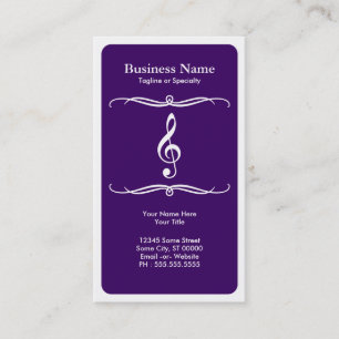 Cartão De Visita clef de triplo da modificação
