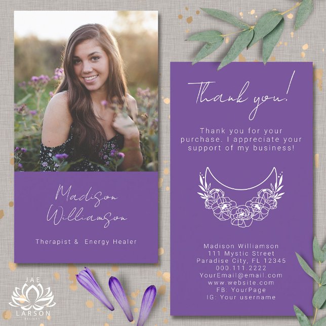 Cartão De Visita Cliente de Fotografia Moderna Psicica Esoterica Mu (Criador carregado)