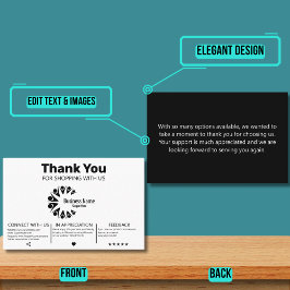 Cartão De Visita Cliente moderno Obrigado