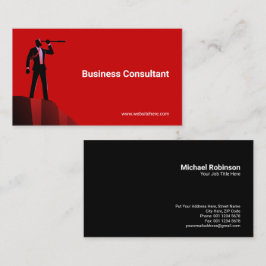 Cartão De Visita Cliff do Telescópio Empresarial | Conceito | Verme