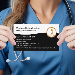 Cartão De Visita Clínica de Fisioterapia e Equilíbrio Classy
