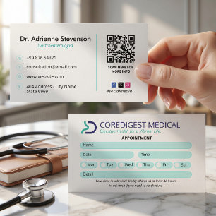 Cartão De Visita Clínica de Gastroenterologia Empresarial   Consult
