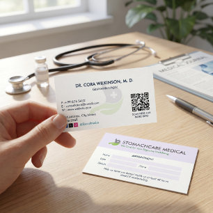 Cartão De Visita Clínica de Gastroenterologia Empresarial   Consult