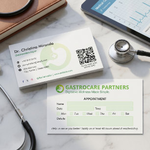 Cartão De Visita Clínica de Gastroenterologia Empresarial   Consult