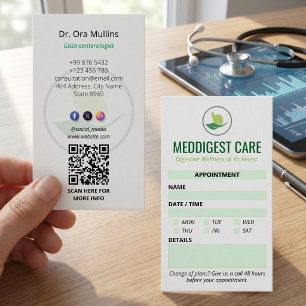 Cartão De Visita Clínica de Gastroenterologia Empresarial   Consult