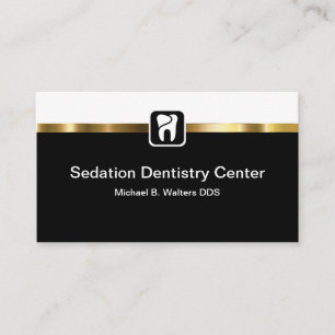 Cartão De Visita Clínica de Odontologia de Sedação Sofisticada