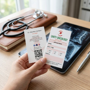 Cartão De Visita Clínica de Oncologia Empresarial   Compromisso Sim