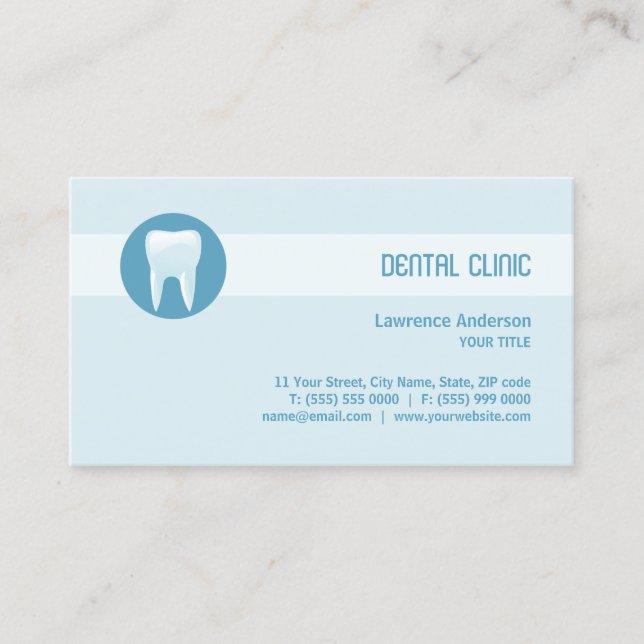 Cartão De Visita Clínica dentária/cartão de visita de dentista (Frente)