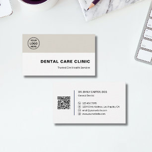 Cartão De Visita Clínica Dentária Dentista Logotipo Profissional Có