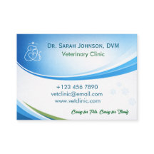 Clínica Veterinária & Pet Moderna Azul Personalizá