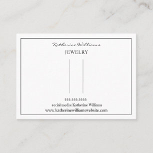 Cartão De Visita Clipe de Cabelo Branco Simples Placa de Exibiçã